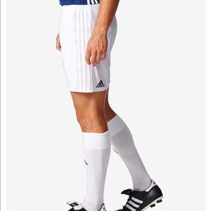 Men’s white adidas soccer shorts